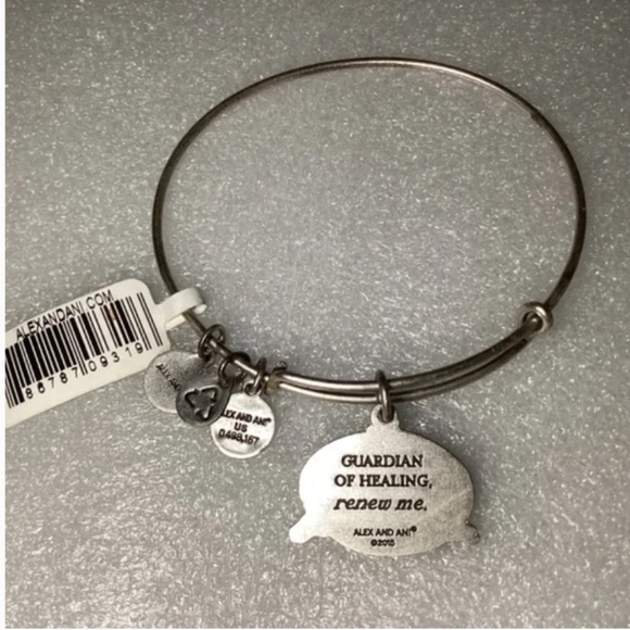 Alex And Ani Expandable Wire Bangle New With Tag Guardian of Healing, Renew Me - Picture 5 of 16